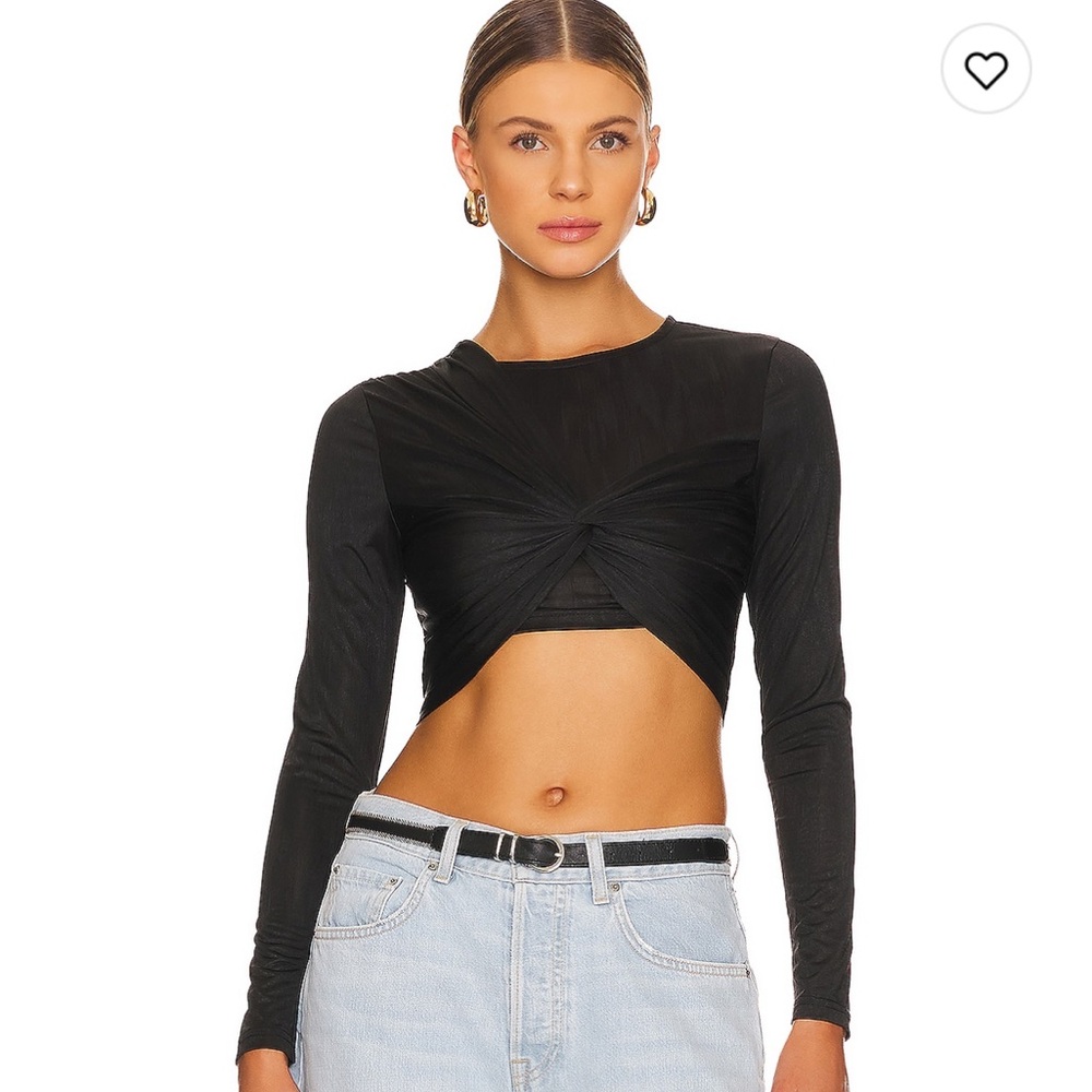 Superdown twist front crop top